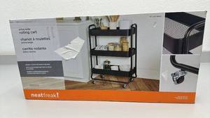 lot 54 image: Neatfreak Extra-Wide 3-Tier Rolling Storage Cart