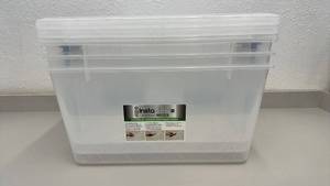lot 59 image: Set of 3 Greenmode Instaview 45 Quart Multi-Use Storage Bins