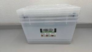 lot 68 image: Greenmade InstaView 45 Quart Multi-Use Storage Totes 3 Pack