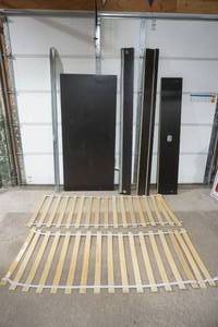 lot 10 image: Luroy Queen Slatted Bed Frame-IKEA