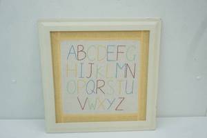 lot 27 image: ABCs Cross Stitch Wall Decor