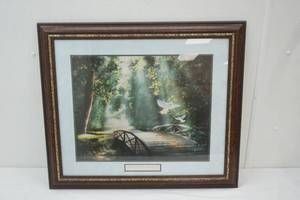 lot 31 image: Serenitys Path by Donna Heath Brooks. Print, framed, matted