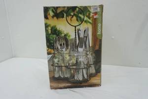 lot 41 image: 4 Pieces Flatware Caddy
