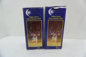 lot 42 image: (2ct) Fiber Optic Halloween Trees