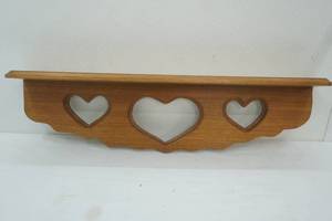 lot 101 image: wood heart shelf