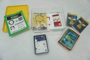 lot 159 image: Christmas Cards, Dream Catcher, Christmas Graphics Book, Poly Storage Container