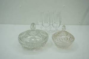lot 179 image: Crystal Stemware & Covered Compote & Candy Dish