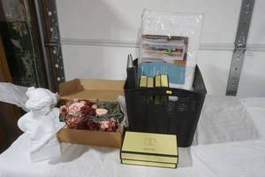 lot 211 image: NEW Storage Basket with Decor & Aromatherapy Reed Sets