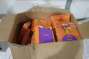 lot 220 image: NEW Paint-Your-Own-Pumpkin Kids, Napkins, Fall Decor, Lights