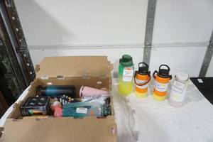 lot 284 image: NEW Stainless Steel & Poly Water Bottles and Tumblers