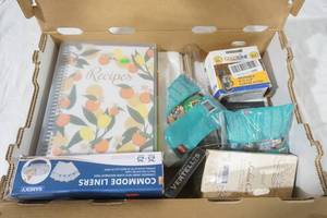 lot 287 image: NEW Recipe Book, Reusable Coffee Filters, Legos, Coloring Activity Book, Reading Glasses and more