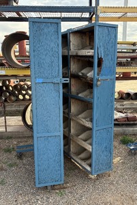 lot 11 image: Wood gang box H 77 x 28  x 48 