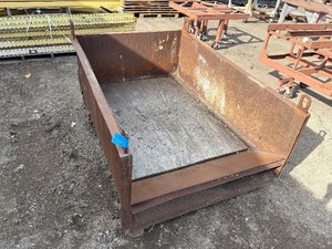 lot 37 image: Steel material handling bin or drop box L 74 x W 50  x H 30
