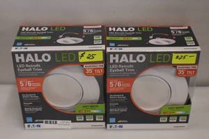 lot 11 image: 5-6 inch Halo LED Retrofit eyeball trim