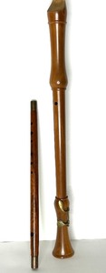 lot 179 image: Th. Mollenhauer Wooden Recorder and Additional Wooden Fife