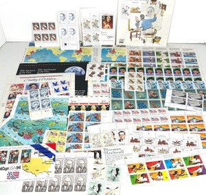 lot 209 image: US Stamp Sheet Lot - Norman Rockwell, Moon Landing, World Cup, Minerals & More