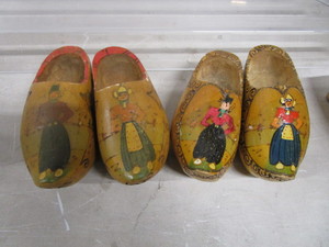 lot 35 image: Vintage Wooden Shoes
