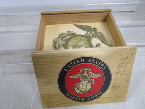 lot 58 image: Brass USMC Emblem & Box