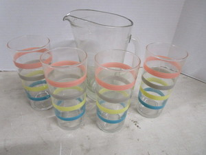 Vintage Pitcher & Glasses