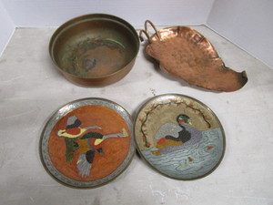 lot 63 image: Copper Plates, Dish, Pan