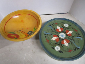 lot 73 image: Rosemald Tin, Wooden Bowl