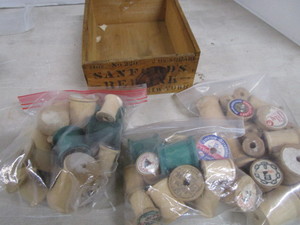 lot 112 image: Wooden Spools