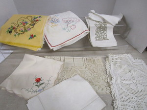 lot 119 image: Fancy Work, Tablecloths, Napkins