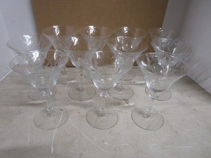 lot 135 image: Cut Glass Wine Glasses