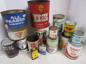 lot 147 image: Oil Cans, Some Full