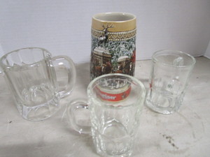 lot 176 image: Glass & Budweiser Mugs