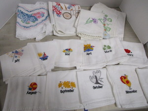 lot 177 image: Vintage Fancy Work, Kitchen Towels