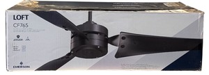 G - Emerson Loft CF765 Ceiling Fan with 60 Inch Blade Span and Wall Control, New
