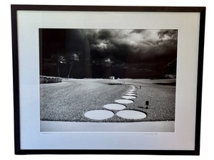 lot 28A image: FLR - Framed Signed Black and White Photograph Palm Beach by Ann Ginsburgh Hofkin