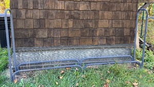 lot 70 image: S - 8 Foot Metal Firewood Log Holder Rack