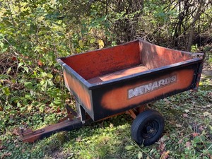 lot 72 image: S - Menards Metal Dump Trailer with Wear