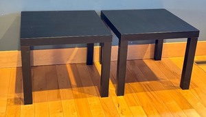 lot 78 image: ML - Pair of IKEA LACK Black Side Tables