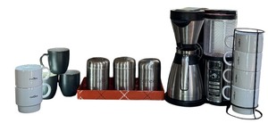 lot 83 image: K - Ninja Coffee Maker Set with Mugs and Stainless Steel Canisters