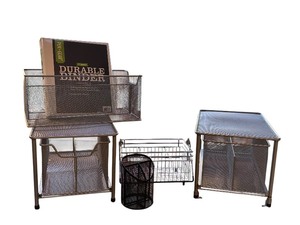 lot 89 image: UL - Set of Mesh Metal Office Organizers and More