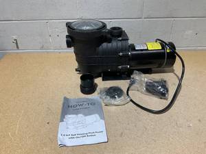 lot 234 image: VIVOHOME 1.0 HP 5280 GPH Powerful Self Primming Above Ground Swimming Pool Pump with Strainer Basket for 10,000 Gallon