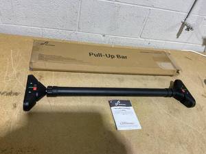 lot 138 image: Sportneer Pull Up Bar Strength Training Chin up Bar without Screws - Adjustable 29.5-37 Width Locking Mechanism Pull-up Bar for Doorway - Max Load 440lbs for Home Gym Upper Body Workout, Non-slip