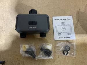 lot 141 image: INSOMA WiFi Water Timer for Garden Hose with Plastic Inlet & Outlet, Smart Hose Timer with WiFi Hub, APP & Voice Control, 2-Zone Sprinkler Drip Irrigation System Controller for Yard Lawn Watering