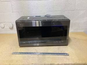 lot 404 image: GE Profile 2.1 cu. ft. Over the Range Microwave in Black Stainless Steel with Sensor Cooking