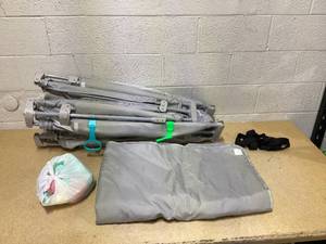 lot 409 image: Hauck Sleep N Play Center Portable Baby Travel Cot with Bassinet, Changing Table & Playpen