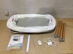 lot 426 image: VaVaSoo Rocking Bassinet for Baby 3 Speeds Electric Bedside Sleeper with White Noise