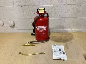 lot 430 image: Chapin Made in The USA, 1244 2-Gallon Tri-Poxy Steel Tank Sprayer for Lawn, Home and Garden, Red