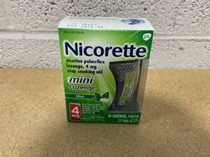 lot 254 image: Nicorette 4 mg Mini Nicotine Lozenges to Quit Smoking - Mint Flavored