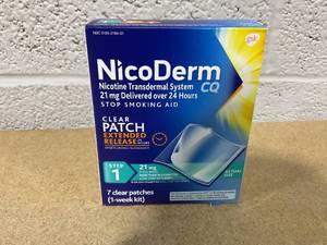lot 260 image: NicoDerm CQ Stop Smoking Patch Extended Release Clear Step #1