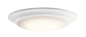 lot 98 image: 43846WHLED27B-Kichler Lighting-7.5 Inch 15W 2700K 1 LED Flush Mount (Pack of 24) White Finish with
