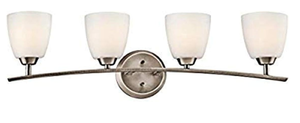 lot 99 image: Kichler 45361BPT Granby Bath 4-Light, Brushed Pewter