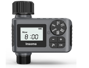 lot 145 image: LOT OF 2 Insoma Outdoor Garden Hose Faucet Timers, Programmable Water Sprinkler Timer with Rain DelayManualAutomatic Drip Irrigation and Lawn Watering System for Yard, 1 Outlet